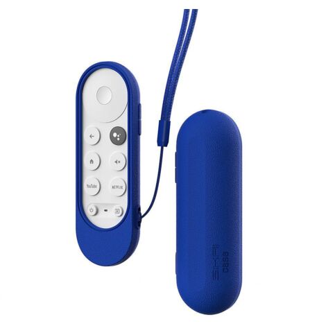 bleu-housse Coque En Silicone Pour 2020 Tv Tlcommande Vocale, Antidrapage, Antisismique, Lavable, Etui De Protection Pour Google Tlcommande (1/5)