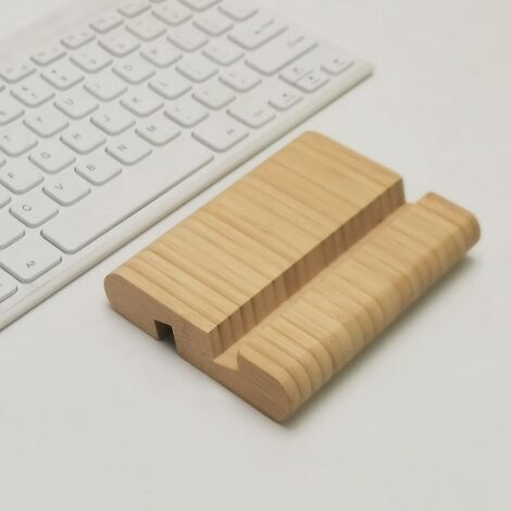 support De Tablette Et De Tlphone Portable En Bambou Pour Bureau, Pour Iphone, Ipad, Tablettes Et Tous Les Tlphones (1/5)