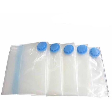 lot De 5 Sacs De Stockage Sous Vide - 8060cm - Transparents, Sans Pompe, Sacs De Stockage Sous Vide (1/4)