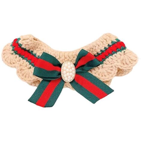 (arc Rouge Et Vert)petit Bavoir Broderie Triangle Vtements La Mode Costume Avec Rglable Scraft Bavoirs Pour Animaux De Compagnie Chiens Accessoir (1/4)