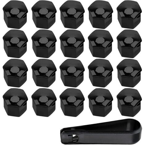 20 Pcs 21mm Bouchons D'crou De Roue De Voiture (noir) Hexagonaux Bouchons D'crou De Boulon De Roue De Pneu Bouchons Vis De Pneu Avec Ensemble D' (1/5)