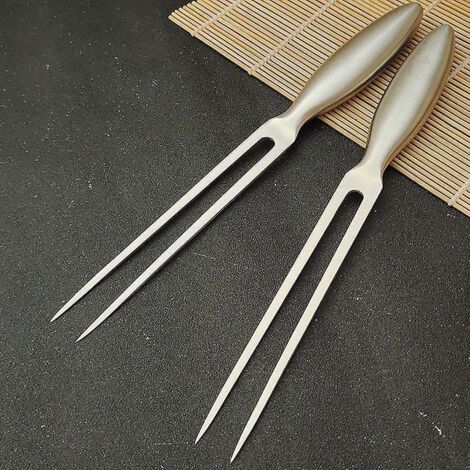 30 Cm-2pcs- Fourchette Viande, Acier Inoxydable, Fourchette Dcouper Professional, Poigne Antidrapante (1/5)