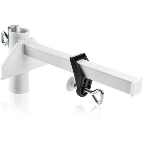 1 Pices - Blanc - Extra Large-porte-parasol En Mtal - Support De Balcon Pour Parasols - Porte-parapluie Pour Balustrades De Balcon Larges (1/5)