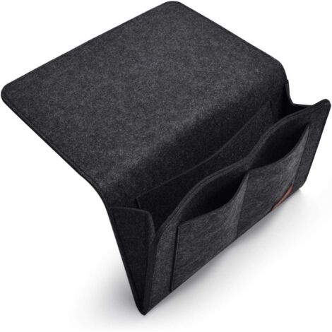 noir-sac De Couchage Pour Canap Sac De Table De Chevet Antidrapant En Feutre Pour Livres, Magazines, Ipad, Tlphone Portable, Tlcommande Gris, Su (1/5)