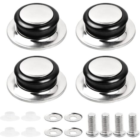 4 Pcs Poigne De Couvercle De Casserole Poigne De Couvercle En Verre Couvercle De Casserole En Acier Inoxydable Ouchons Poignes Poignes Universelle (1/5)