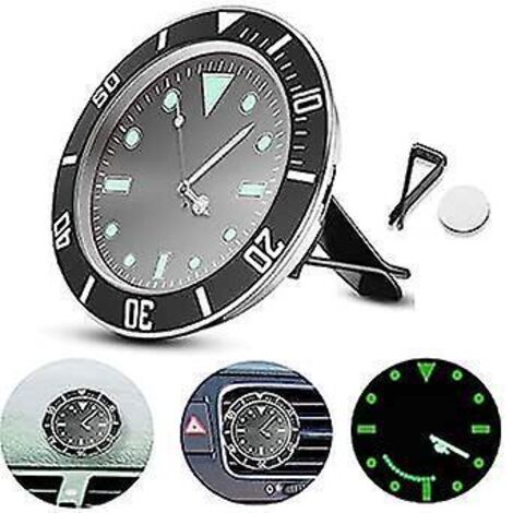 horloge De Voiture, 55cm Voiture Air Vent Horloge Automobile Quartz Horloge Dcoration Voiture Horloge Voiture Tableau Bord Horloge, Lumineux Dans