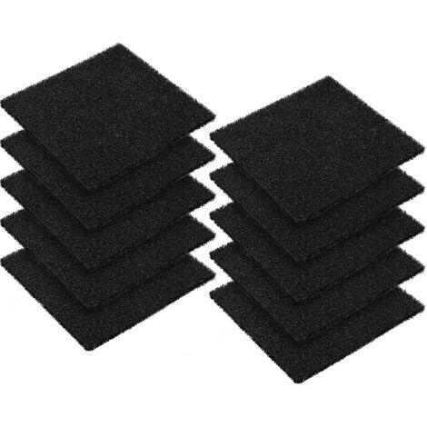 lot De 10 Filtres Carrs Charbon(12 Cm) Actif De Rechange Pour Poubelle Compost De Cuisine D'intrieur Et Poubelle De Recyclage (1/5)