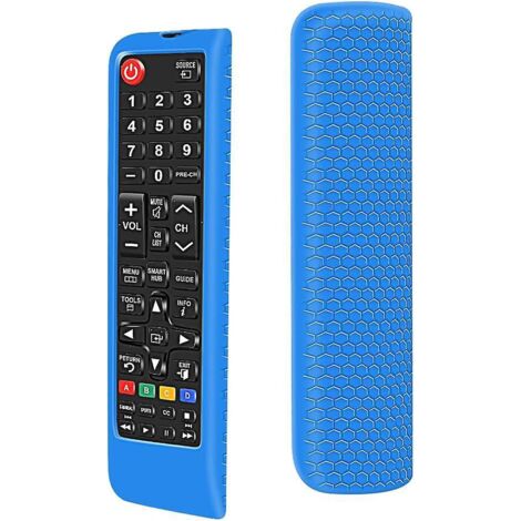 (bleu)housse Coque En Silicone Pour Samsung Tv Tlcommande Bn59 Series, Antichoc Antidrapant Remote Case Cover Tui De Protection Pour Samsung Tv Tl (1/5)
