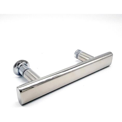 poigne De Porte De Douche Chrome Centres De Trou 145 Mm 215 Mm De Long Convient Pour Cloisons De Douche (1/3)