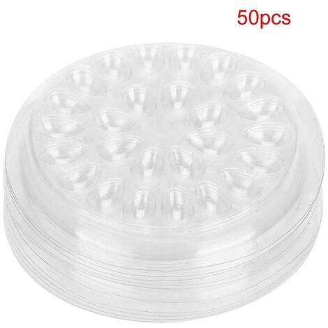support De Colle Pour Cils 50pcs Support De Colle Pour Cils Jetable Transparent Cils Extension De Cils Colle Stand Pad (1/5)
