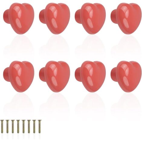 8 Pices Poignee De Meuble(rose), 40 Mm Bouton De Porte Ceramique Avec Vis, Bouton Tiroir Rose, Boutons De Porte D'armoire Modernes Pour Cuisines (1/4)