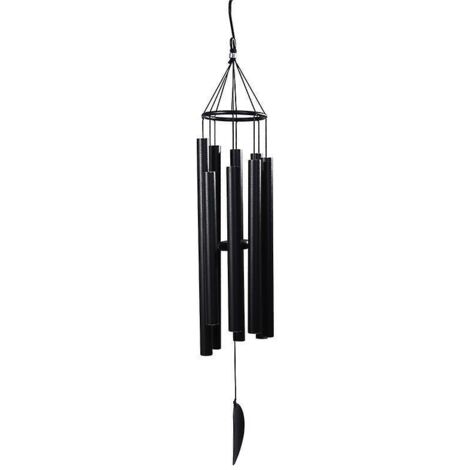 8 Carillons Oliens En Tube - 36" Carillons Oliens En Veine Noire Pour Le Patio, L'arrire-cour, Le Jardin Et La Dcoration Extrieure (carillons Olie (1/5)