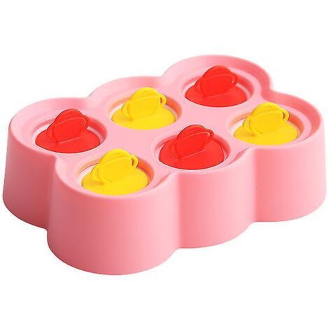 rose-moule Glace Rectangulaire 6 Compartiments Pour Mini Sucettes En Plastique De Qualit Alimentaire (1/5)