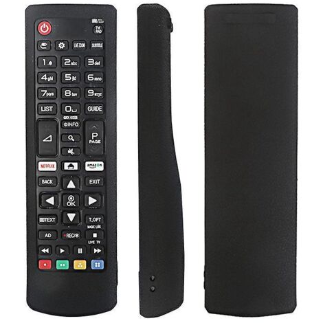 (noir)tui De Protection En Silicone Pour Lg Tlcommande Akb75095308 Akb74915324 Akb73715601, Antidrapant Housse Coque Compatible Avec Lg Tv Remote (1/4)