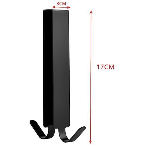 2pcs-16.831cm, Noir -crochet Double De Paroi De Douche Acier Inox - Crochet Pour Paroi De Douche, Acier Inoxydable (1/3)