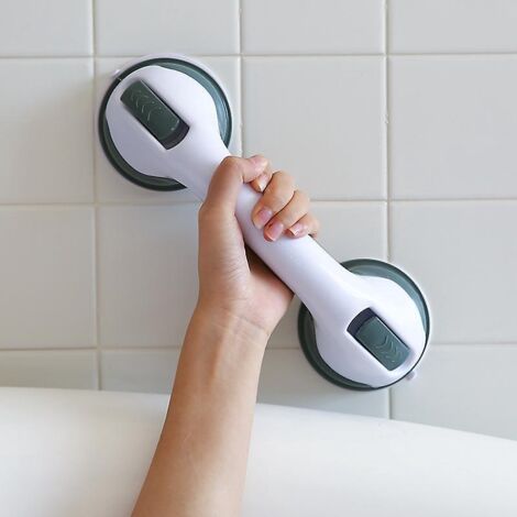 blanc 2  Vendre Poigne De Salle De Bain Main Courante Antidrapante  Ventouse Pas De Poinonnage Sans Soudure Porte Coulissante En Verre Poigne Vent (1/5)