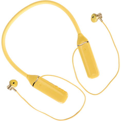 Casque Bluetooth avec affichage LED, mémoire intégrée et éclairage RGB magnétique - Édition Jaune (1/5)