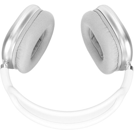 Écouteurs Bluetooth sans fil avec microphone, réglables et pliables, parfaits pour le sport, les voyages, le bureau et les études - Blanc (1/5)