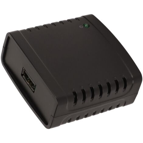 Serveur d'impression USB TCP/IP, partageur réseau câblé RJ45 10/100 Mbps, port imprimante USB, alimentation 100-240 V, prise standard européenne. (1/5)