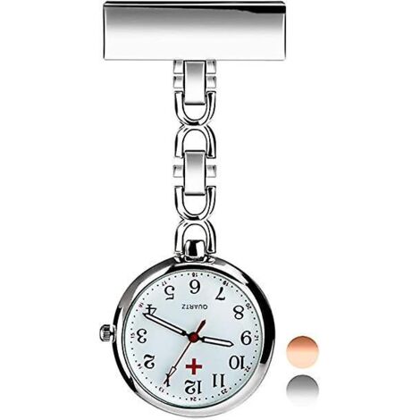 Montre de poche broche infirmière - Montre à quartz à suspendre pour médecins, mères, pères, hommes, femmes, garçons et filles (1/5)