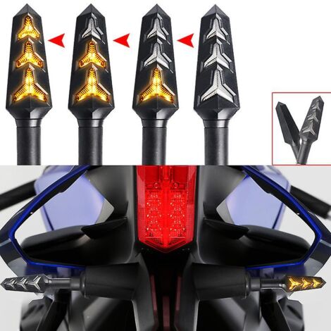 Lot de 4 clignotants pour moto, scooter, quad, cruiser et tout-terrain, 12 V, 12 LED (1/5)