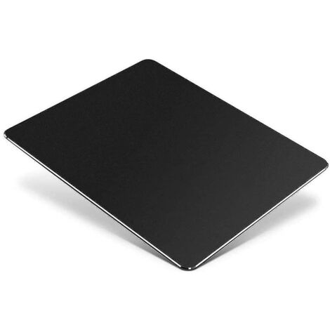 Tapis de souris rigide ultra-fin en aluminium noir, lisse et magique (1/4)