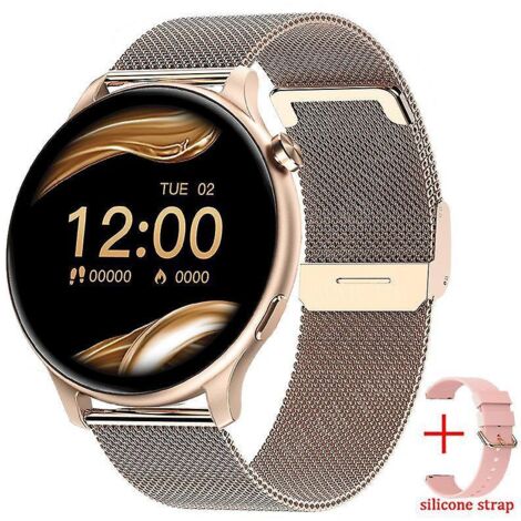 Montre connectée étanche IP68 pour femme avec 24 modes sportifs et cadran personnalisable - Suivi d'activité GPS et moniteur de sommeil