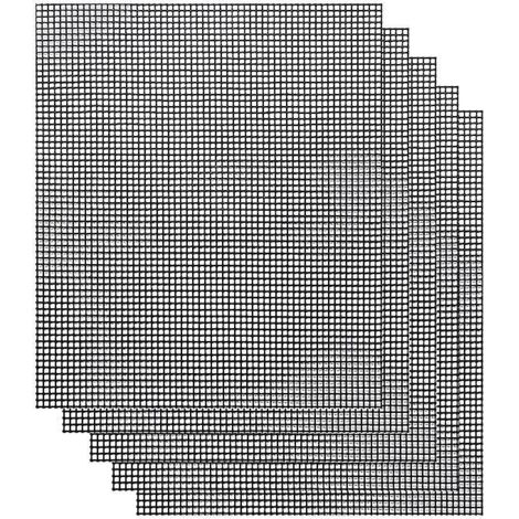 Ensemble de 5 tapis de barbecue - Réutilisables, faciles à nettoyer, antiadhésifs et résistants à la chaleur (40 x 33 cm, style 1) (1/5)