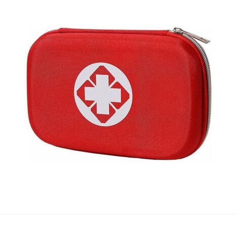 Trousse de premiers secours miniature semi-rigide rouge étanche pour activités de plein air et urgences domestiques (1/5)