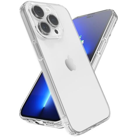 Coque rigide translucide avec contour souple en TPU pour iPhone 15 - Protection antichoc et anti-traces de doigts (1/5)