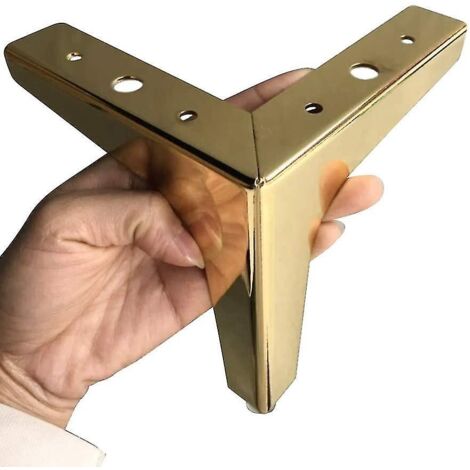 Pieds de canapé triangulaires dorés robustes de 10 cm - Remplacement de meubles (1/5)