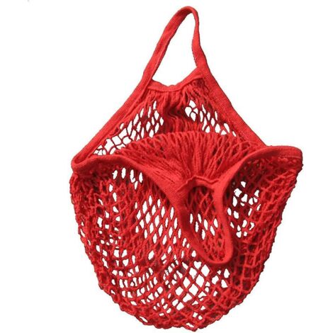 Filet à provisions en coton biologique, sac à pommes de terre, couleur, tissu, résistant à la pourriture, taille unique (1/5)