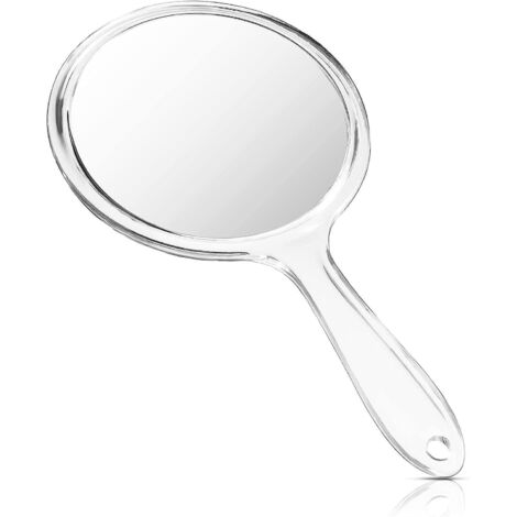 Miroir grossissant portable double face avec poignée (1/5)