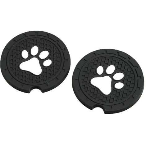 Lot de 10 sous-verres en silicone en forme de pattes de chien pour voiture - Accessoires antidérapants pour porte-gobelets de voitures, jeeps, camions et camping-cars - 7 cm (1/3)
