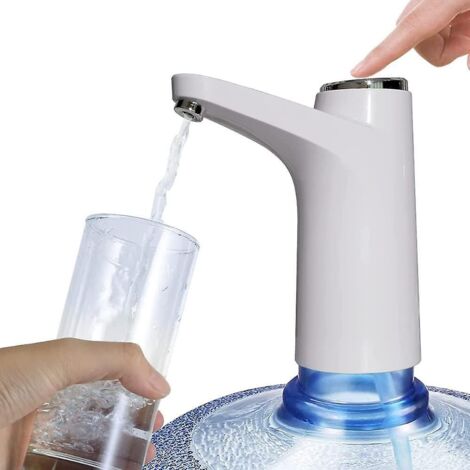 Distributeur d'eau automatique avec chargeur USB, eau froide sans BPA, 1500 mAh, en silicone, compatible avec carafes et bouteilles de 4,5 L à 18,9 L WH (1/5)