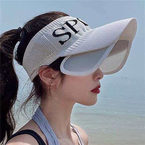 Chapeau de soleil pliable pour femme orné de fleurs en perles (1/5)