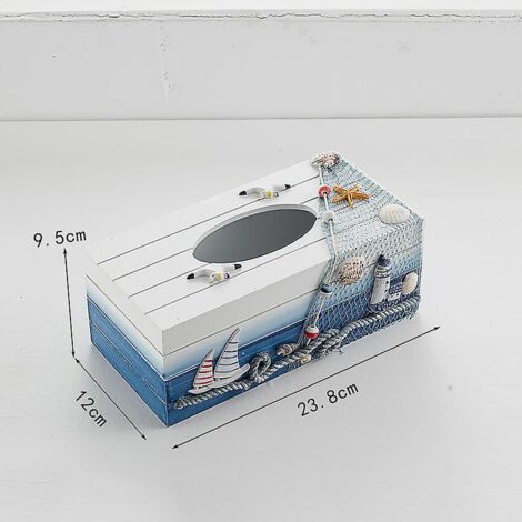 Distributeur de mouchoirs en papier rectangulaire Seagull pour la maison, le bureau et la voiture (1/5)