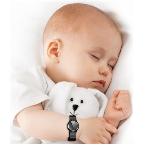 Ensemble de bracelets anti-moustiques ultrasoniques étanches et réglables pour enfants et adultes (blanc) (1/4)