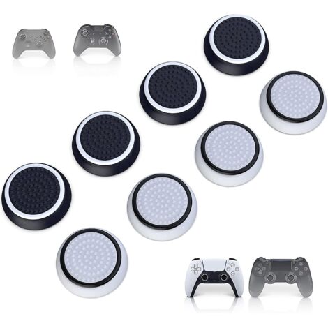 Ensemble de 8 capuchons de protection et clips pour manettes PS4, Xbox One, Xbox Series X, S, Nintendo Switch Pro et PS5 (1/5)