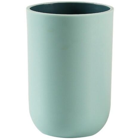 Gobelet et porte-brosse à dents incassables en plastique PET, motif Brésil, bleu clair - 7,5 x 10,5 cm (1/5)