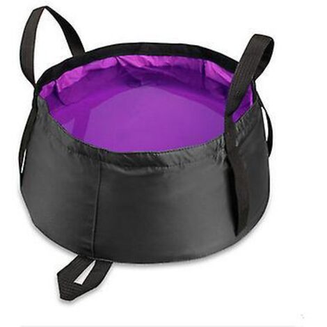 Lavabo pliable portable pour le camping et la randonnée - 8,5 L Noir (1/5)
