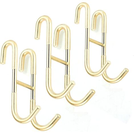 Ensemble de 3 crochets de porte, placard et douche en acier inoxydable, sans perçage - Accessoires pour salle de bain et cuisine (1/5)