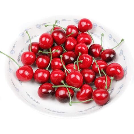 200 cerises artificielles en guise de modèles pour vases et photographie de jouets (1/5)