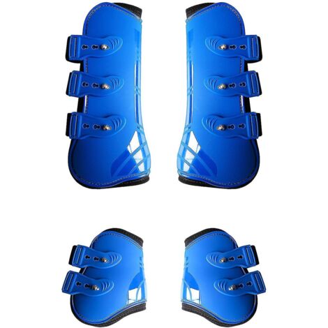 Guêtres de tendon pour chevaux (4 pièces) résistantes à l'usure et absorbant la transpiration, idéales pour le dressage et l'entraînement équestre. (1/5)