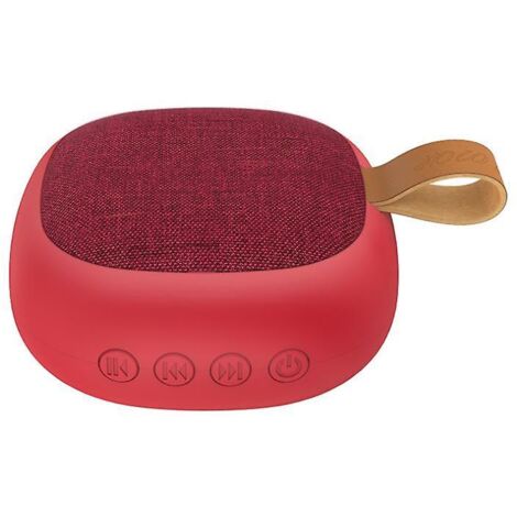 Enceinte Bluetooth portable sans fil avec batterie de 500 mAh et Bluetooth 4.2 - Idéale pour les activités de plein air, le vélo et la randonnée (Rouge) (1/3)