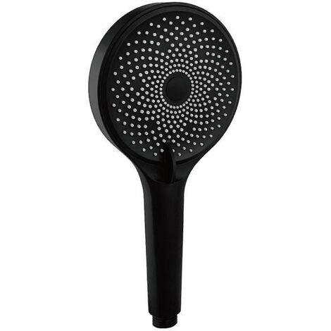 Pommeau de douche à main large avec jet de douche premium amovible - Noir (1/4)