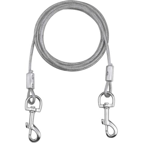 Laisse blanche double pour chiens de petite, moyenne et grande taille jusqu'à 80 kg (1/5)