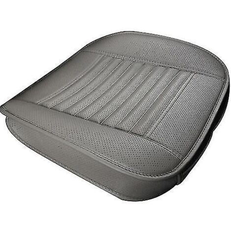 Housse de protection pour siège avant de voiture en cuir gris respirant (1/5)