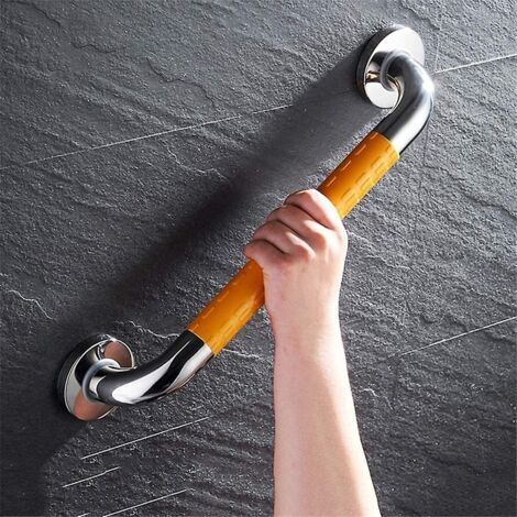 Barre d'appui de sécurité en acier inoxydable 304 pour salle de bain - Main courante antidérapante murale pour la sécurité autour de la baignoire et des toilettes (50 cm)