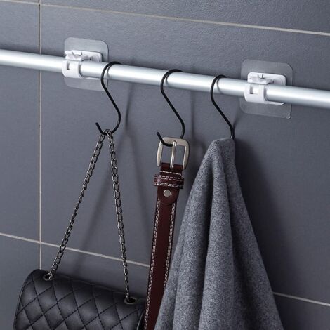 8 supports de tringle à rideaux blancs (1/3)